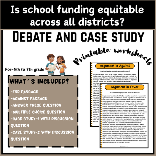 Is school funding equitable across all districts? | Debate Case Study Worksheet