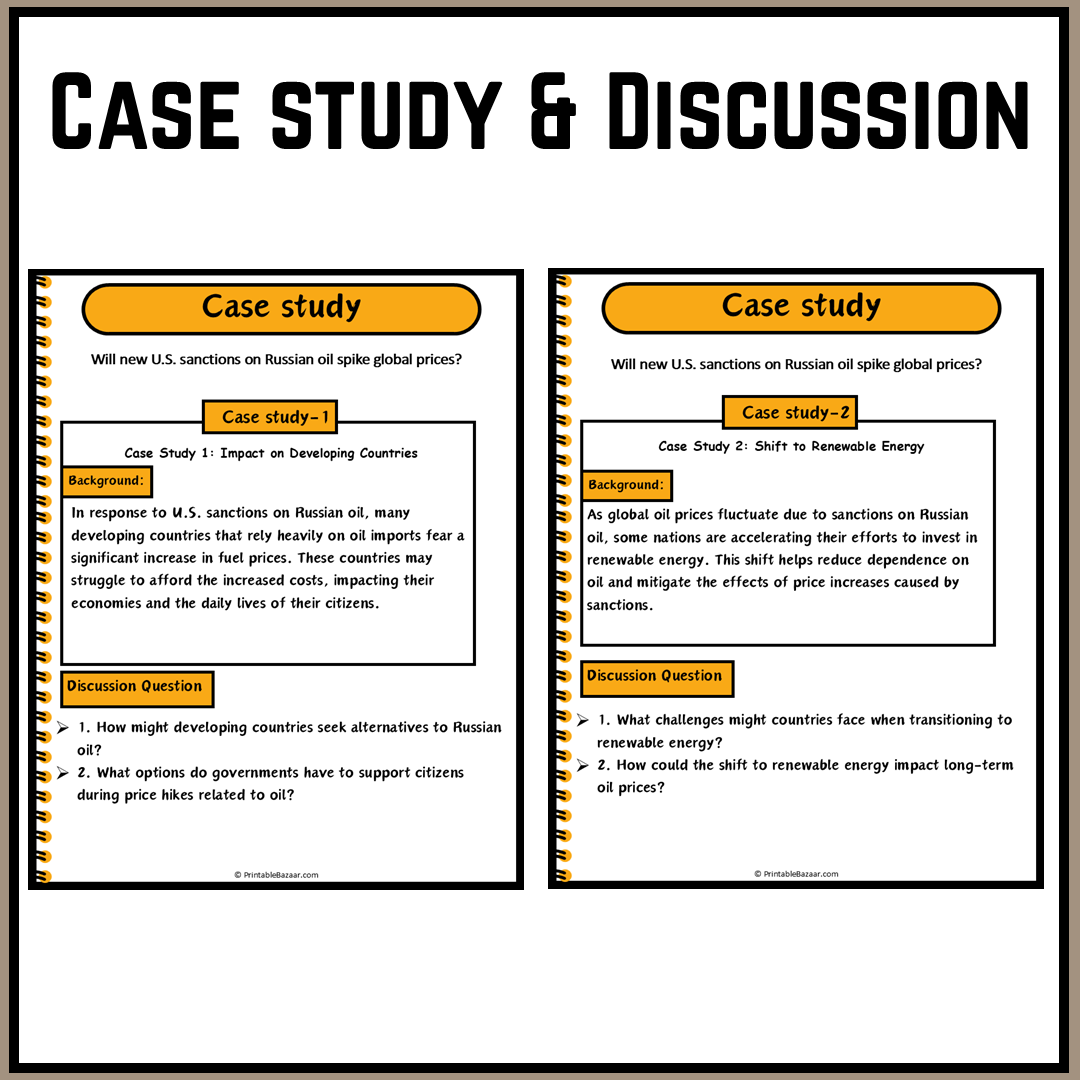 Will new U.S. sanctions on Russian oil spike global prices? | Debate Case Study Worksheet