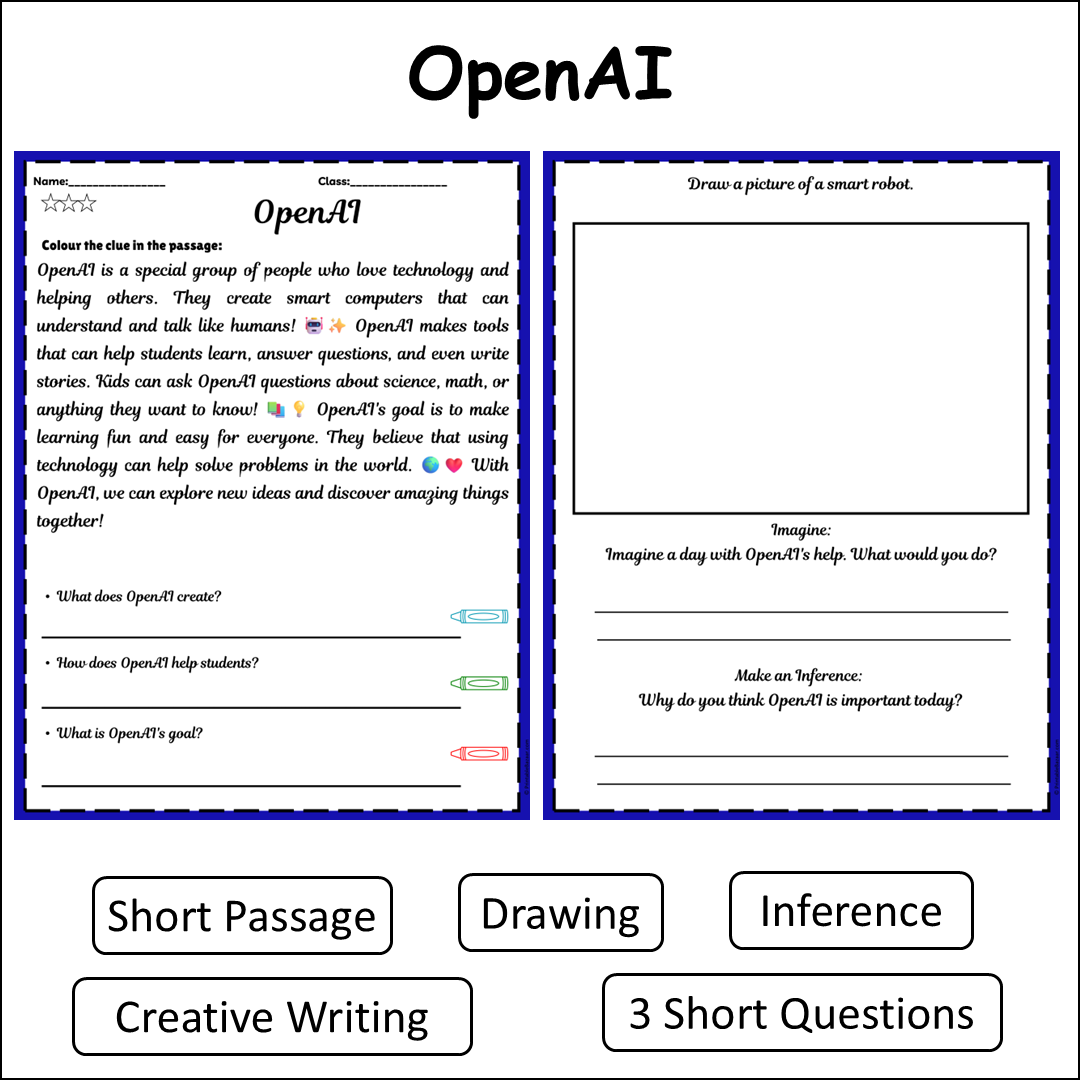 OpenAI | Short Reading Comprehension Creative Worksheet