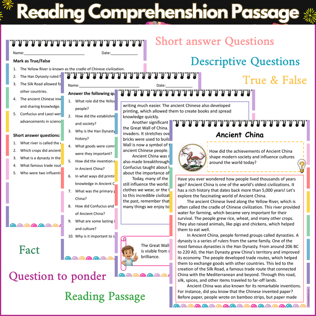 Ancient China | Reading Comprehension Passage and Questions