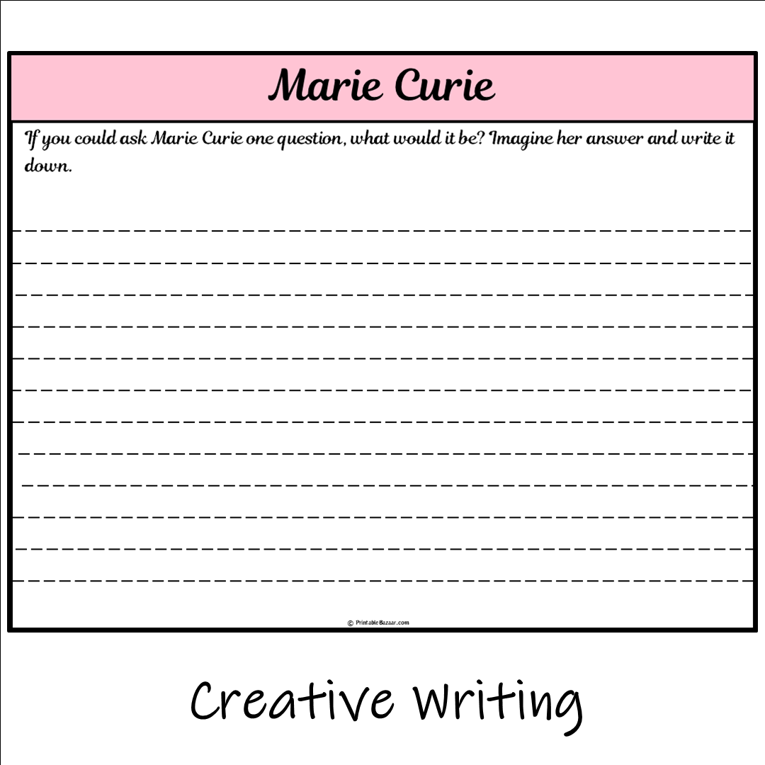 Marie Curie | Main Idea and Supporting Details Reading Passage and Questions