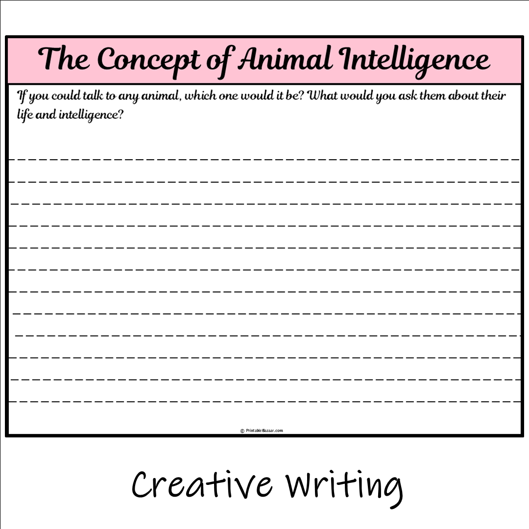 The Concept of Animal Intelligence | Main Idea and Supporting Details Reading Passage and Questions