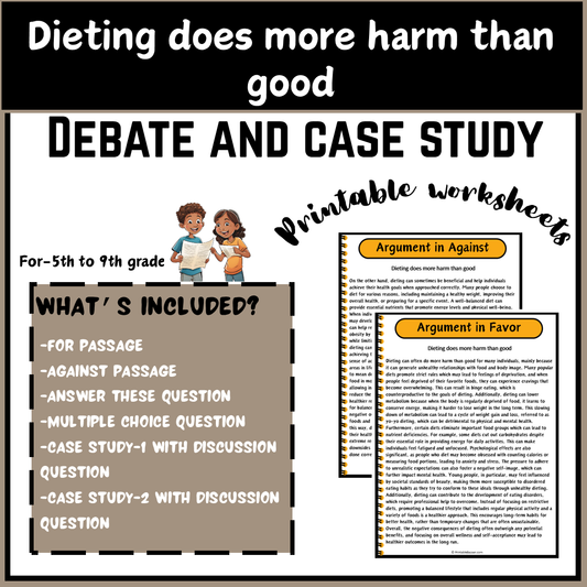 Dieting does more harm than good | Debate Case Study Worksheet