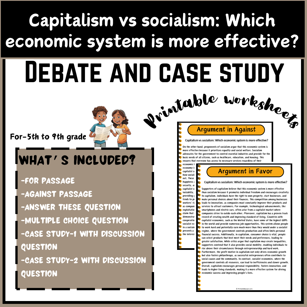 Capitalism vs socialism: Which economic system is more effective? | Debate Case Study Worksheet