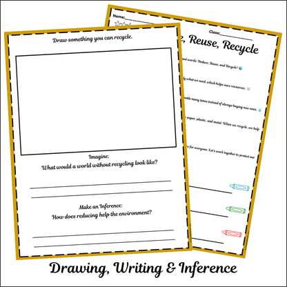 Reduce, Reuse, Recycle | Short Reading Comprehension Creative Worksheet