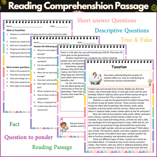 Taxation | Reading Comprehension Passage and Questions