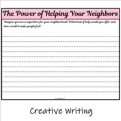 The Power of Helping Your Neighbors | Main Idea and Supporting Details Reading Passage and Questions