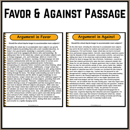 Should the school day be longer to accommodate more subjects? | Debate Case Study Worksheet