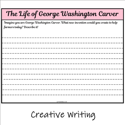 The Life of George Washington Carver | Main Idea and Supporting Details Reading Passage and Questions