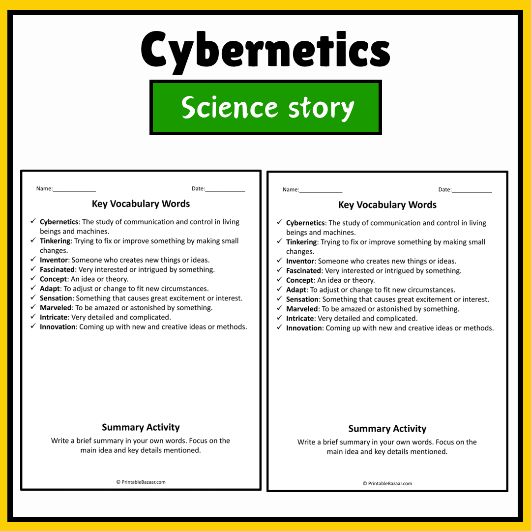 Cybernetics | Science Story Reading Comprehension Activity