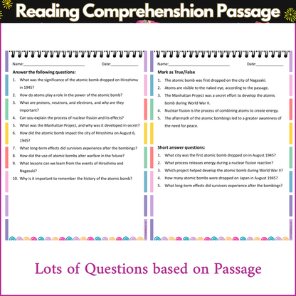 The Atom Bomb | Reading Comprehension Passage and Questions