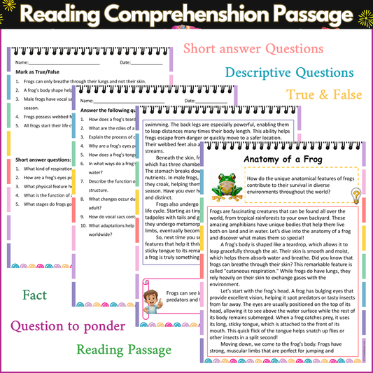 Anatomy of a Frog | Reading Comprehension Passage and Questions