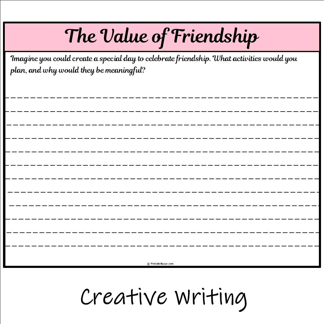 The Value of Friendship | Main Idea and Supporting Details Reading Passage and Questions