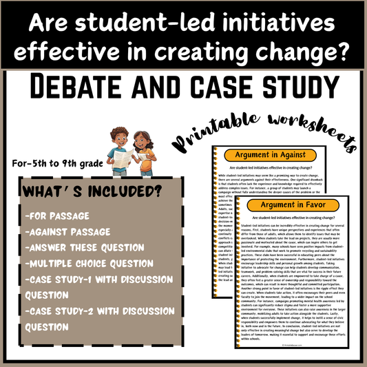 Are student-led initiatives effective in creating change? | Debate Case Study Worksheet