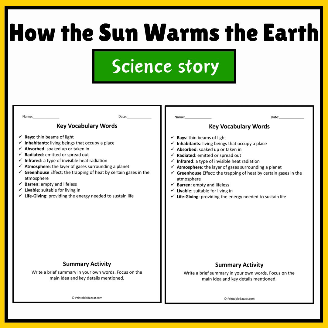 How the Sun Warms the Earth | Science Story Reading Comprehension Activity