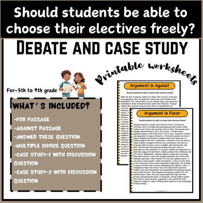 Should students be able to choose their electives freely? | Debate Case Study Worksheet