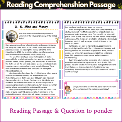 U. S. Mint and Money | Reading Comprehension Passage and Questions