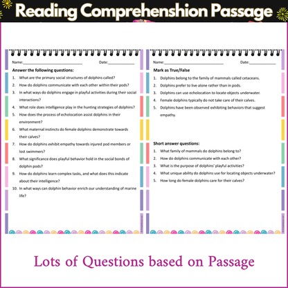 Behavior of Dolphins | Reading Comprehension Passage and Questions