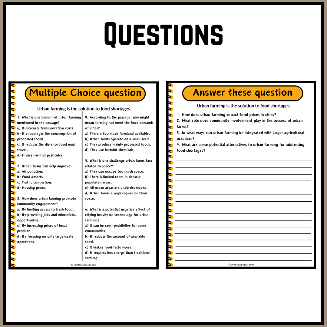 Urban farming is the solution to food shortages | Debate Case Study Worksheet