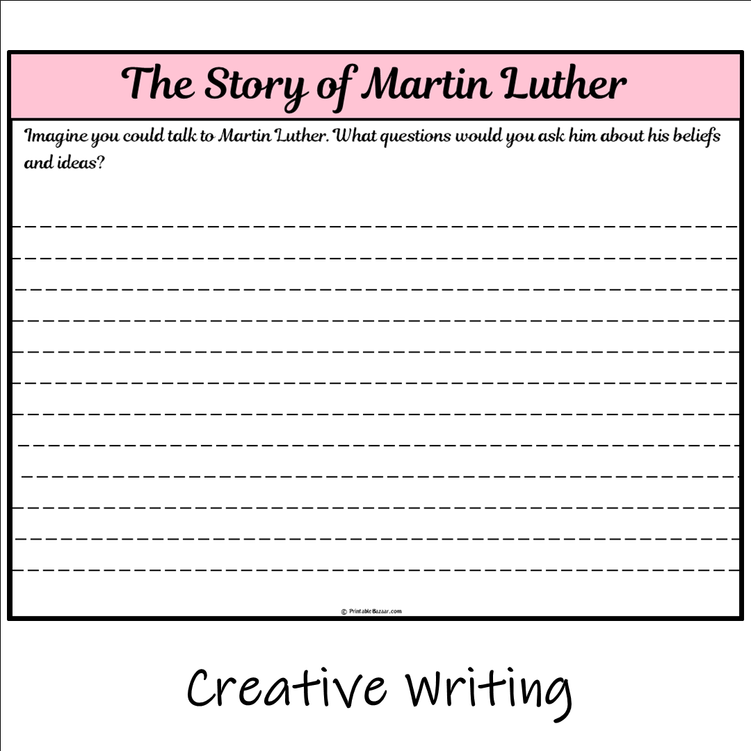 The Story of Martin Luther | Main Idea and Supporting Details Reading Passage and Questions