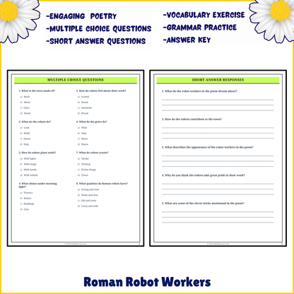 Roman Robot Workers | Poem Grammar Worksheet Printable Activity