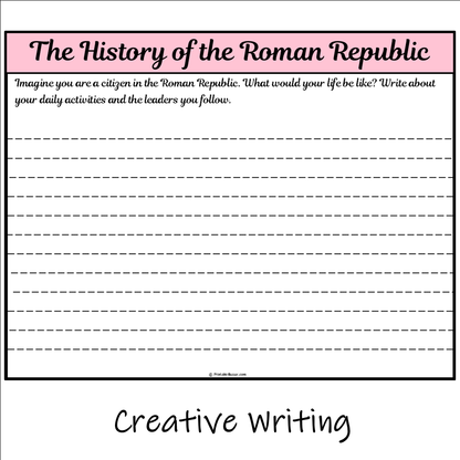 The History of the Roman Republic | Main Idea and Supporting Details Reading Passage and Questions