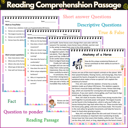 Anatomy of a Horse | Reading Comprehension Passage and Questions