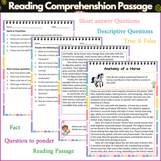 Anatomy of a Horse | Reading Comprehension Passage and Questions