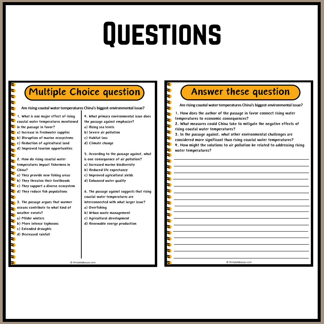 Are rising coastal water temperatures China's biggest environmental issue? | Debate Case Study Worksheet