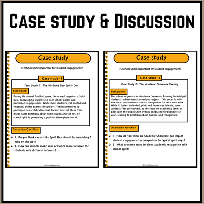 Is school spirit important for student engagement? | Debate Case Study Worksheet