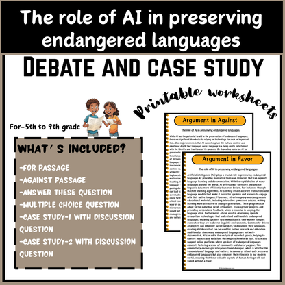 The role of AI in preserving endangered languages | Debate Case Study Worksheet