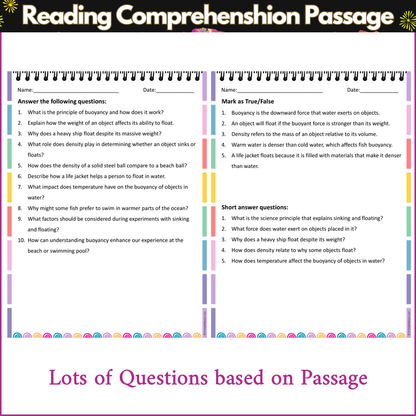 Sinking and Floating | Reading Comprehension Passage and Questions