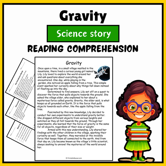 Gravity | Science Story Reading Comprehension Activity