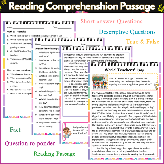 World Teachers' Day | Reading Comprehension Passage and Questions