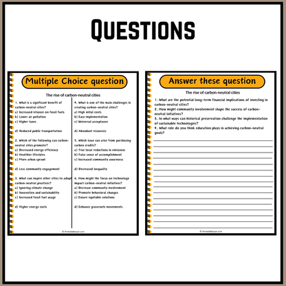 The rise of carbon-neutral cities | Debate Case Study Worksheet