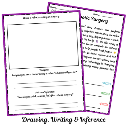 Robotic Surgery | Short Reading Comprehension Creative Worksheet