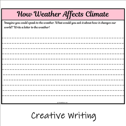 How Weather Affects Climate | Main Idea and Supporting Details Reading Passage and Questions