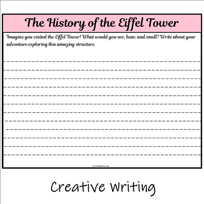 The History of the Eiffel Tower | Main Idea and Supporting Details Reading Passage and Questions