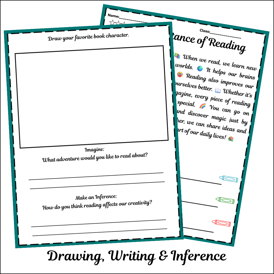 Importance of Reading | Short Reading Comprehension Creative Worksheet