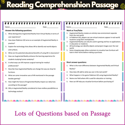 Augmented Reality | Reading Comprehension Passage and Questions