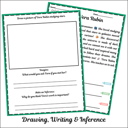 Vera Rubin | Short Reading Comprehension Creative Worksheet