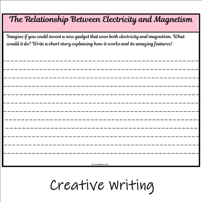 The Relationship Between Electricity and Magnetism | Main Idea and Supporting Details Reading Passage and Questions