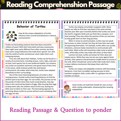 Behavior of Turtles | Reading Comprehension Passage and Questions