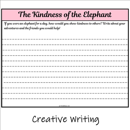 The Kindness of the Elephant | Main Idea and Supporting Details Reading Passage and Questions