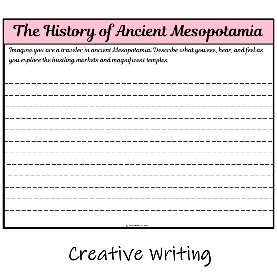 The History of Ancient Mesopotamia | Main Idea and Supporting Details Reading Passage and Questions