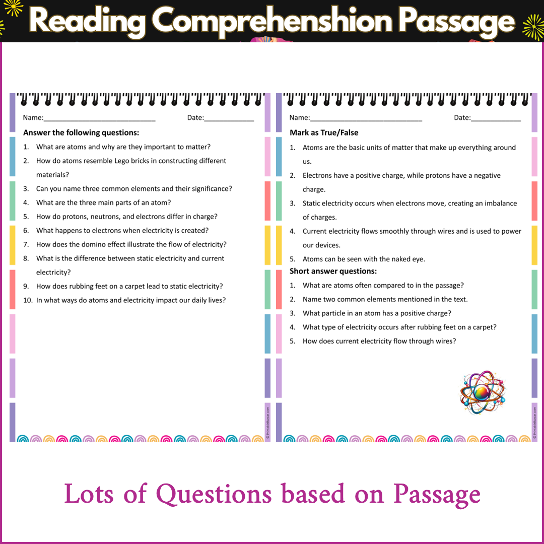 Atoms and Electricity | Reading Comprehension Passage and Questions