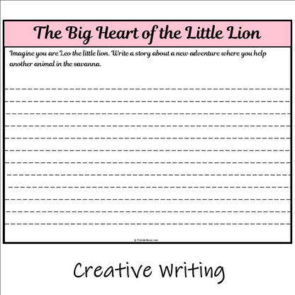 The Big Heart of the Little Lion | Main Idea and Supporting Details Reading Passage and Questions