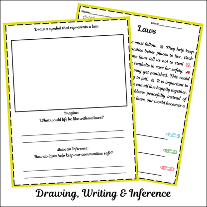 Laws | Short Reading Comprehension Creative Worksheet