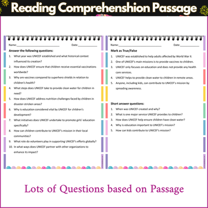 UNICEF | Reading Comprehension Passage and Questions