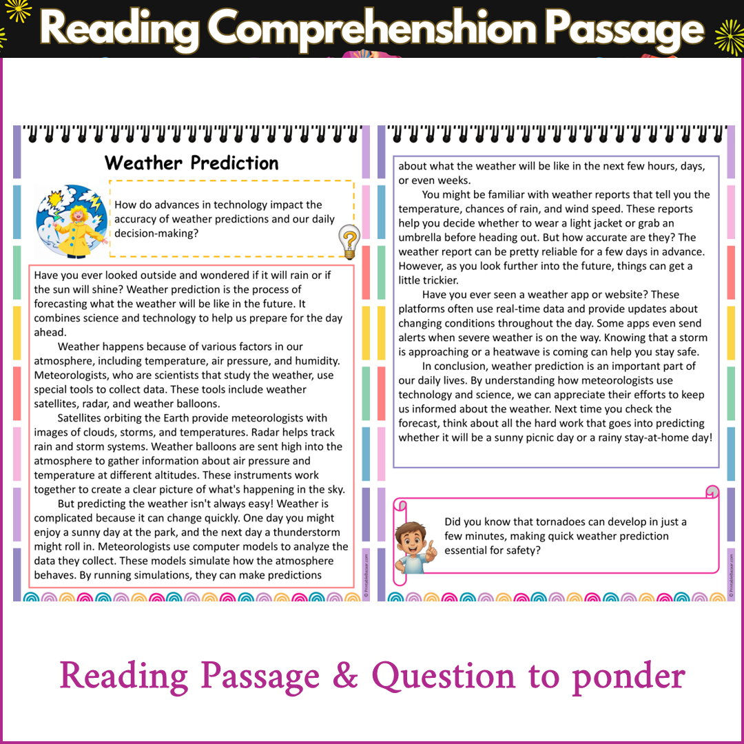 Weather Prediction | Reading Comprehension Passage and Questions